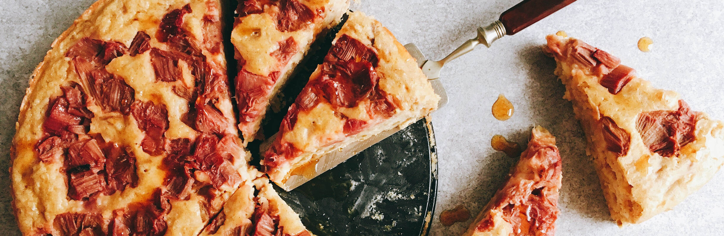 Reiskuchen mit gebackenem Rhabarber 3